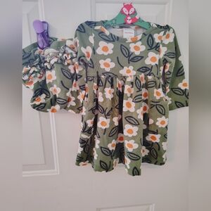 Hannah Andersson matching girl dress with bloomers 18-24 month set outfit floral